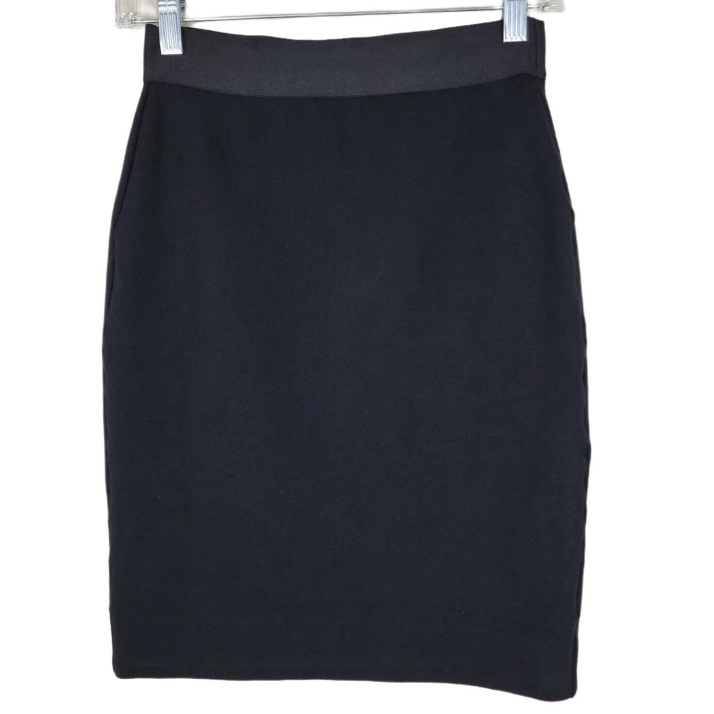 Everlane Pull On Stretchy Black Pencil Skirt Size Small
